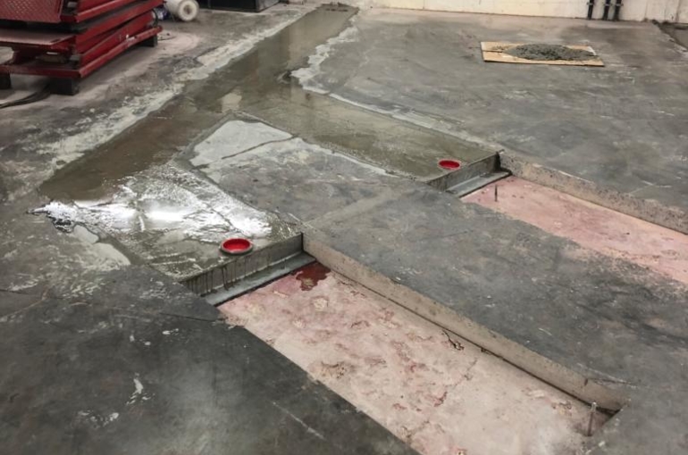 Herstelling van bestaande betonvloer in garage 7