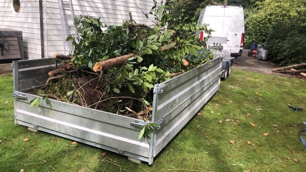 Opkuisen tuin en afvoeren groenafval